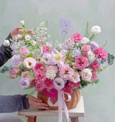 Giỏ Hoa Hạnh Phúc Tròn Đầy - BBGH16